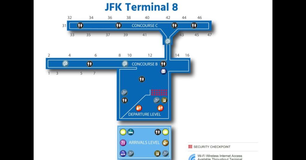 JFK Terminal 8 Map
