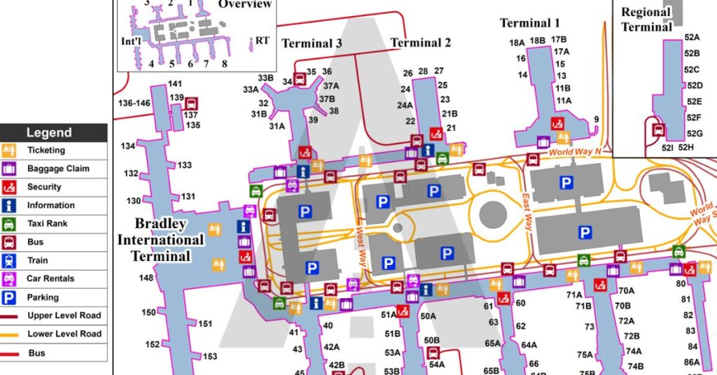 LAX Terminal Map Layout