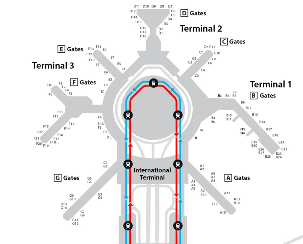 SFO International Airport Map