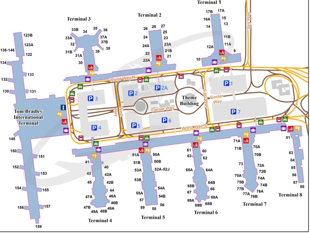 Los Angeles International Airport Map