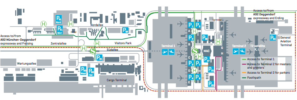 Munich Airport Terminal Map